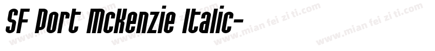 SF Port McKenzie Italic字体转换